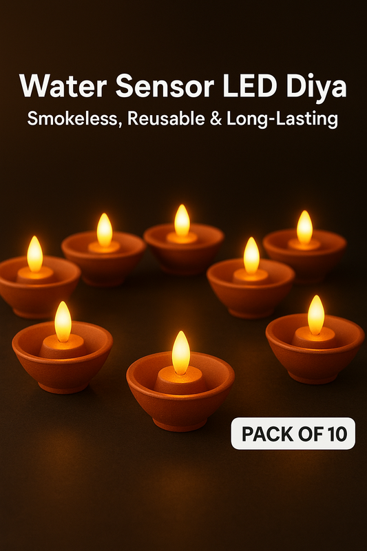 Reusable Water Sensor LED Diyas – Bright, Long-Lasting & Hassle-Free